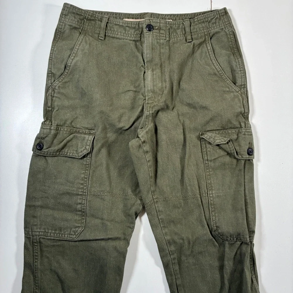 Banana Republic Tapered Surplus Cargo Pants 30x28 Vintage Green Utility Military